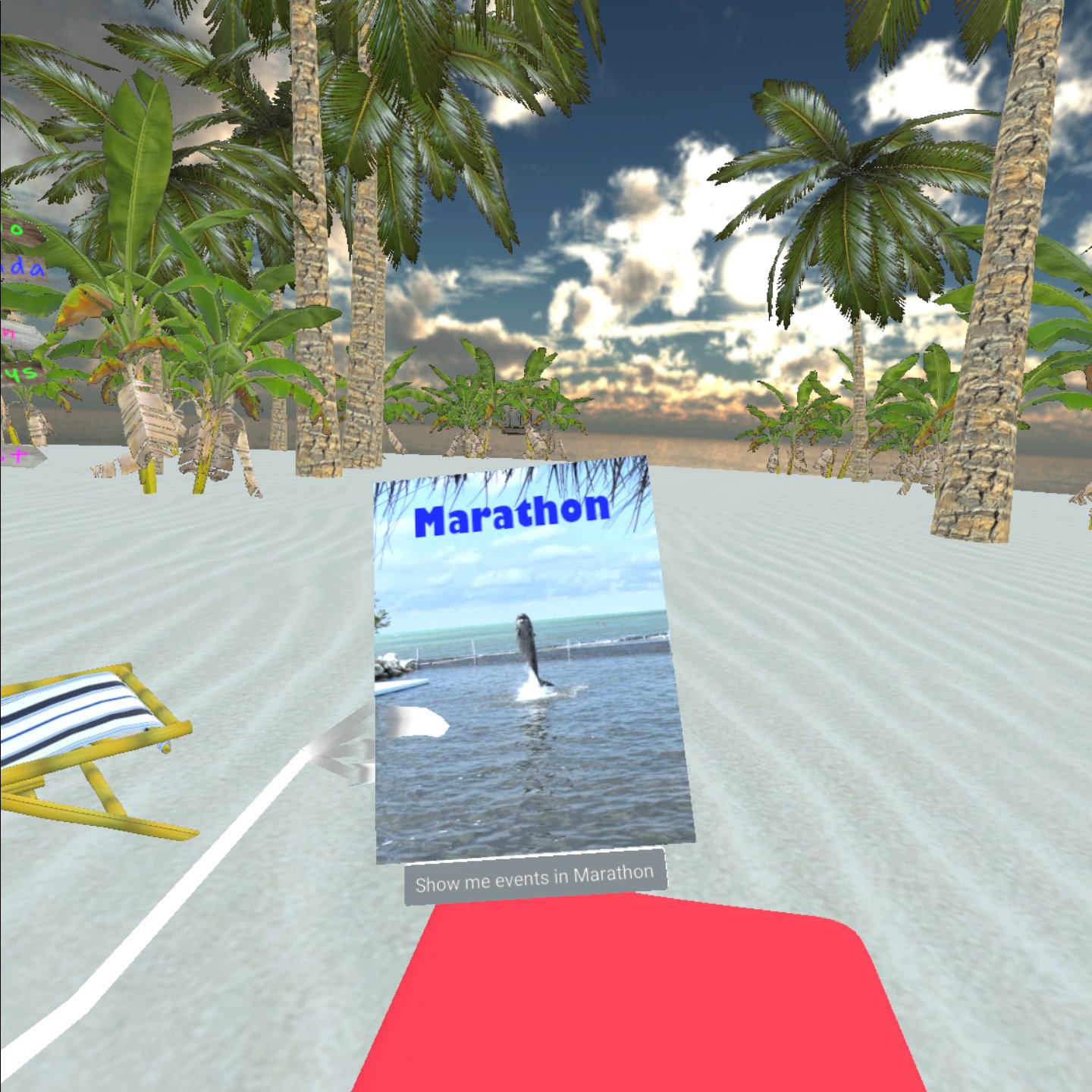 Hanging on the digital VR beach