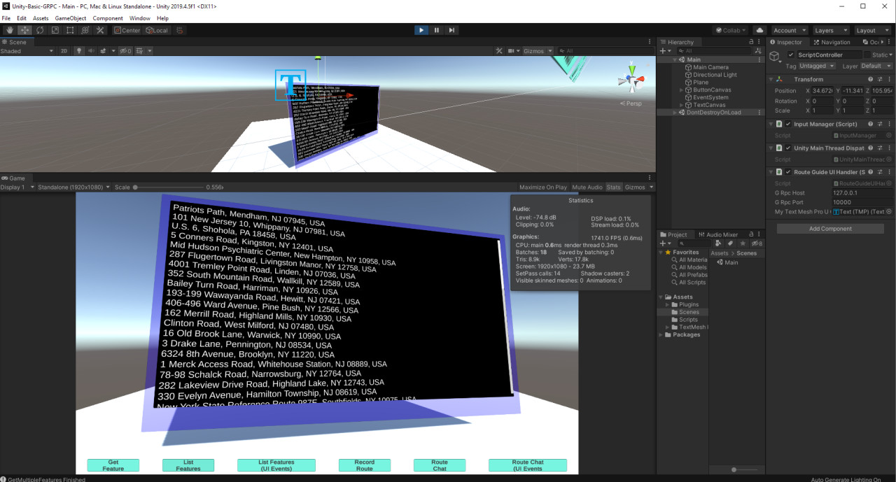 Unity + gRPC Unity + gRPC